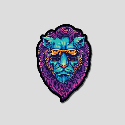 Multicolored Lion face