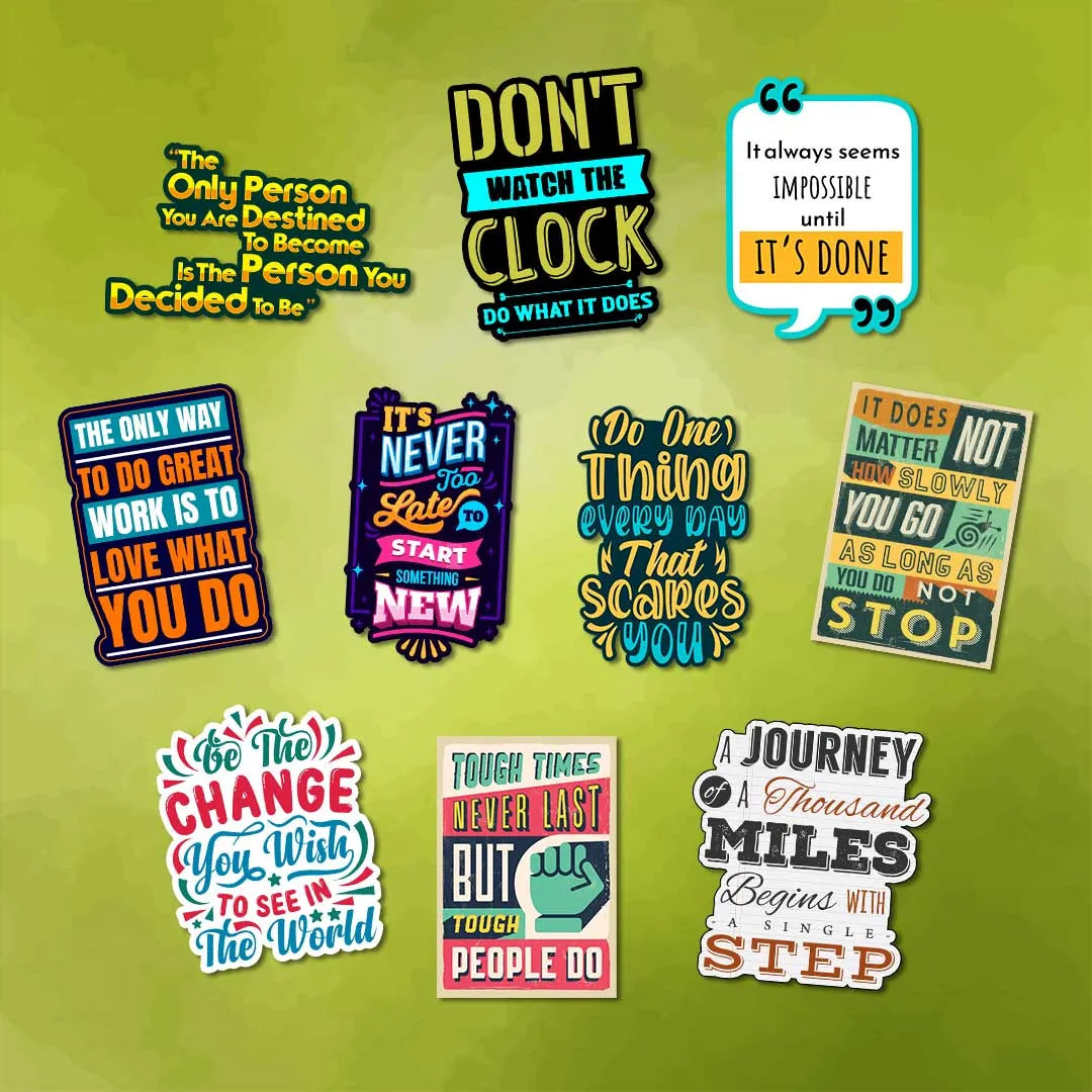 Motivational- Sticker Pack of 10