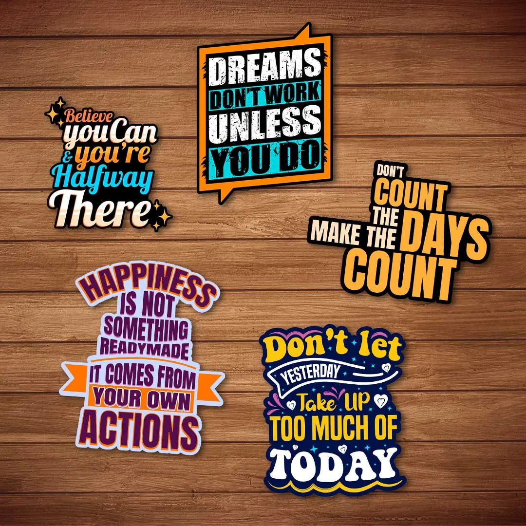 Motivational- Sticker Pack of 5