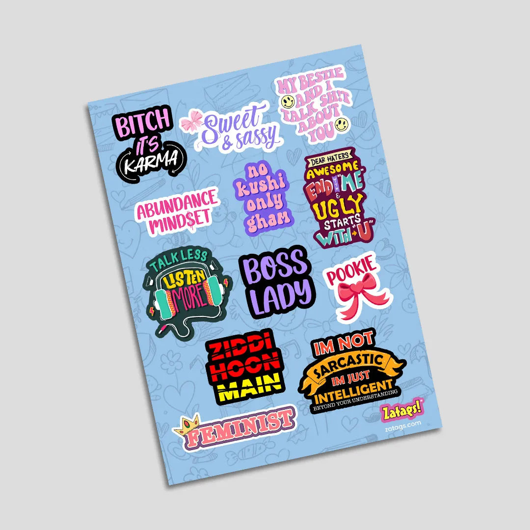 Girly Glam - Mini Sticker Sheet