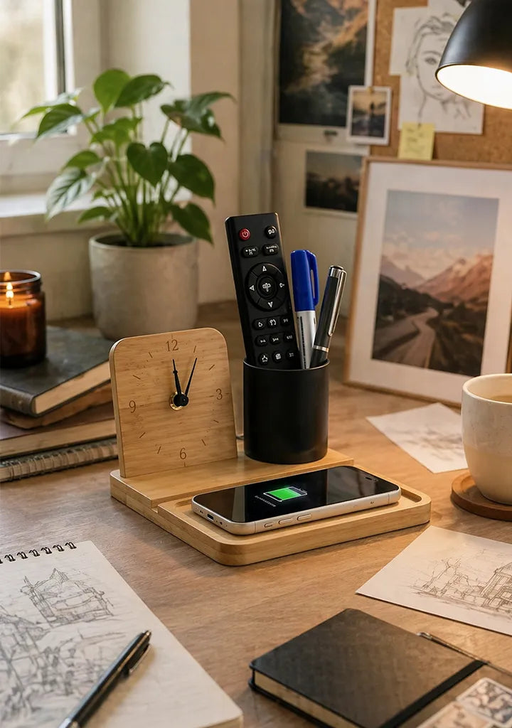 ZenCharge Core - Bamboo Wireless Charger