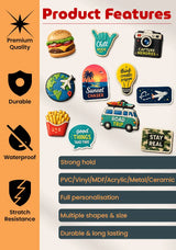 Plastic Square Pin badges