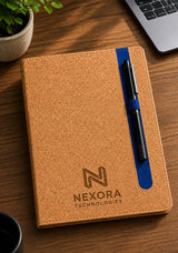 Cork Eco friendly A5 notebook with pen slot