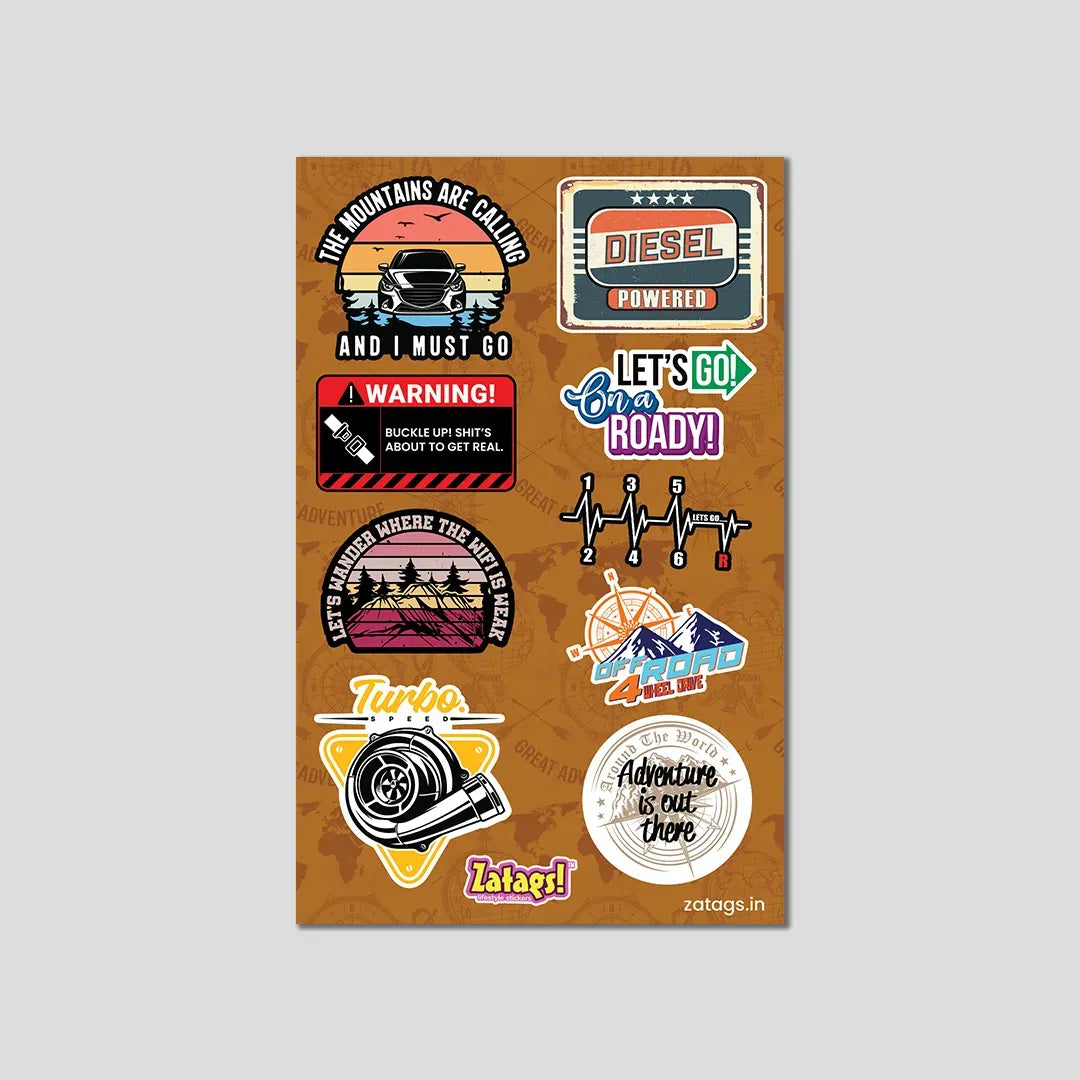 Adventure Travel - Mini Sticker Sheet