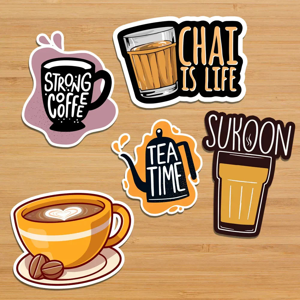 Chai & coffee - Sticker Pack of 5