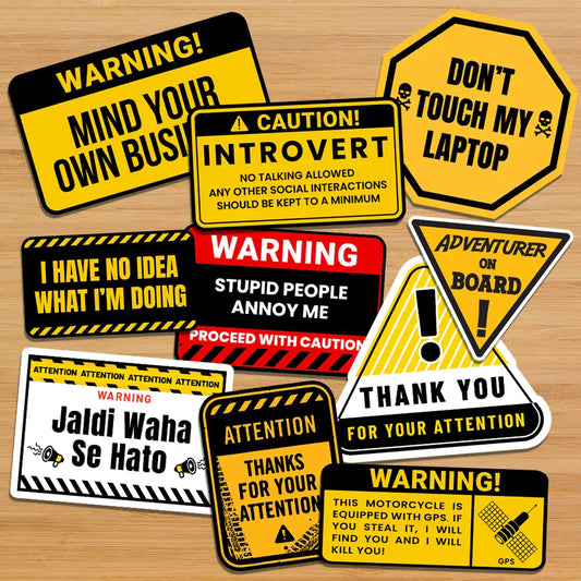 Warnings - Gang of sticker, Pack of 10