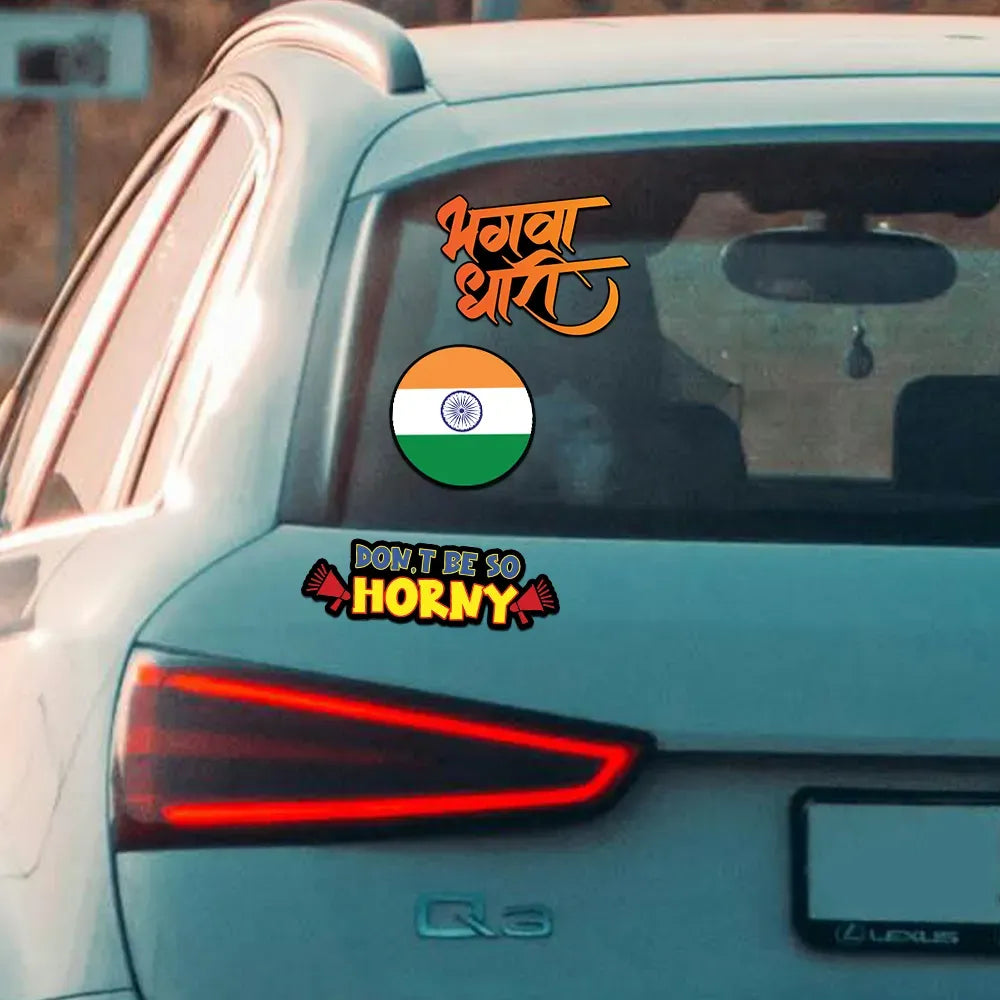 India Flag Circle - Bumper Sticker