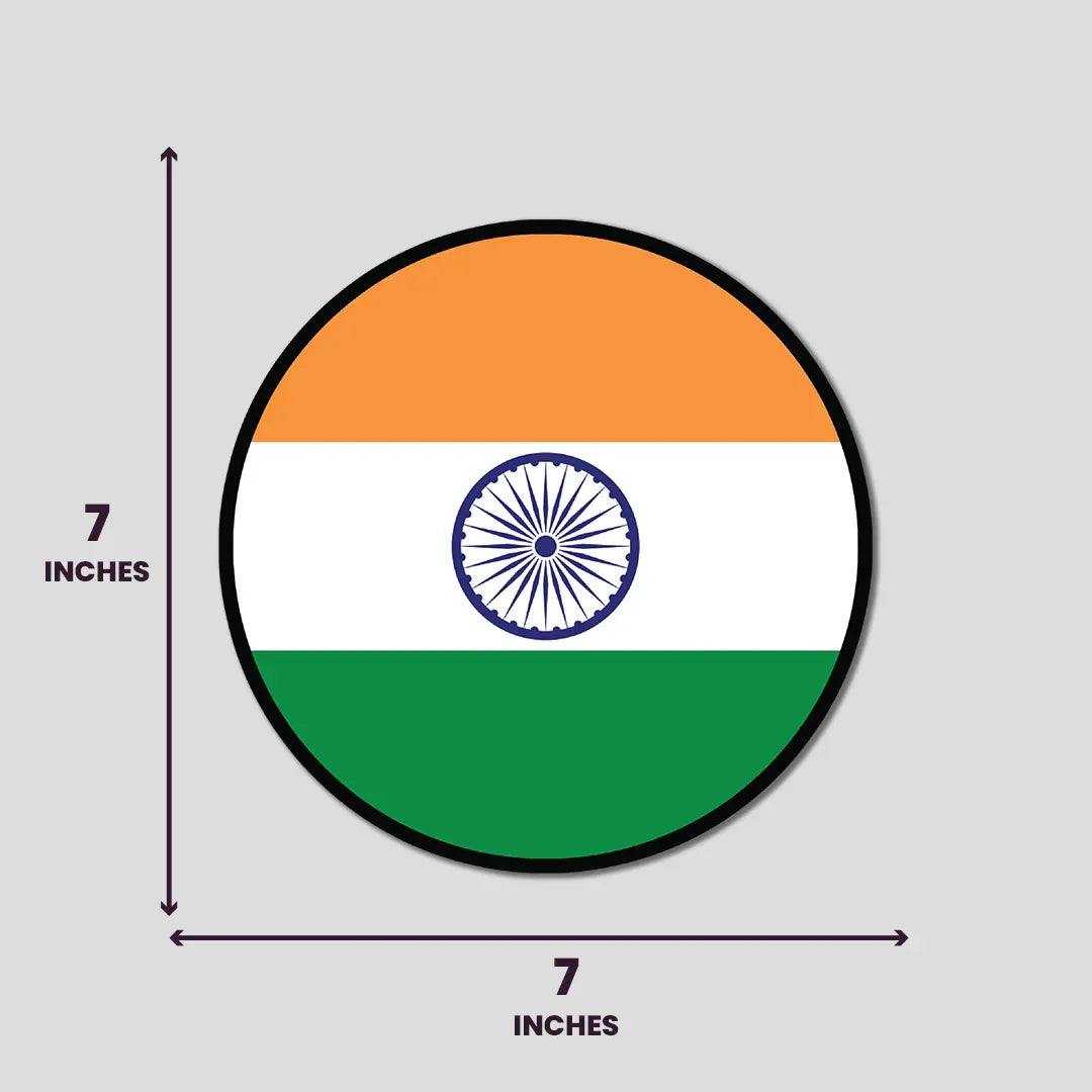 India Flag Circle - Bumper Sticker