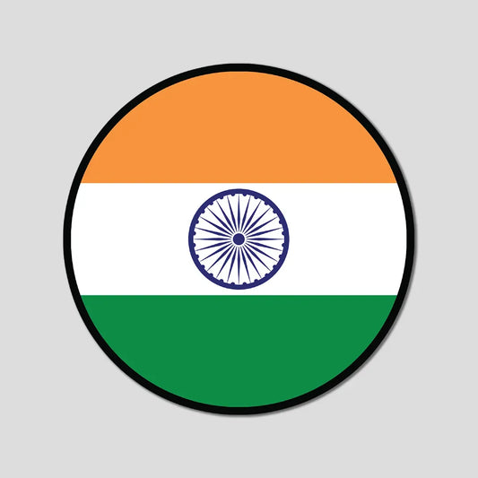 India Flag Circle (Big Sticker)