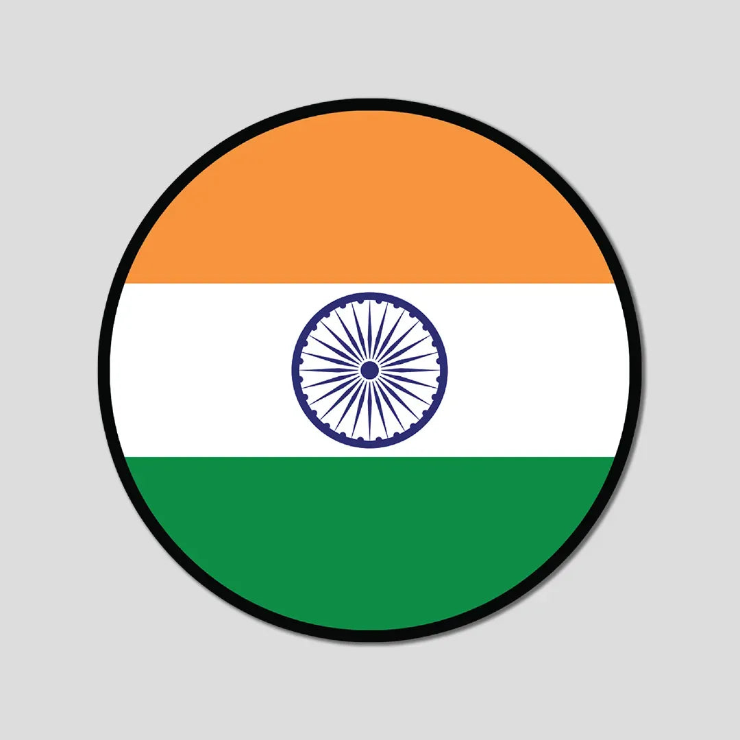 India Flag Circle - Bumper Sticker