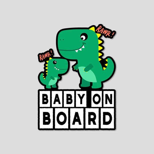 Dino Baby On Board (Big Sticker)