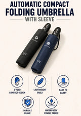 Automatic Compact Folding Umbrella with Sleeve